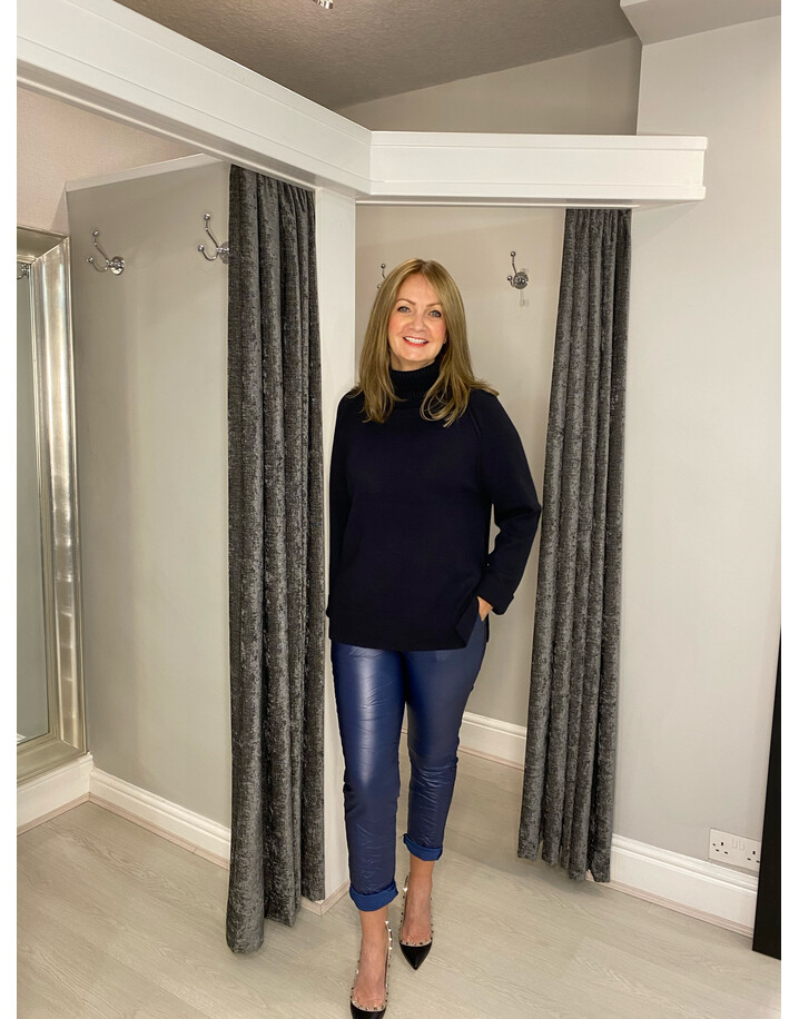 French Connection Roll Neck Jumper - Navy