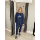 Sequin Star Loungewear set - Navy