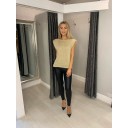 Pip Padded Shoulder Knit - Gold - Alternative 1