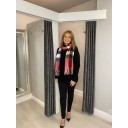 Rainbow Stripe Scarf - Red - Alternative 1