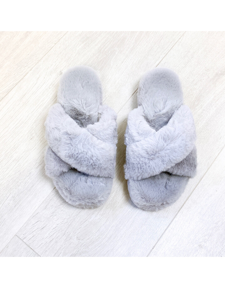 Lucy Cobb Footwear Paris Platform Slippers - Silver Grey