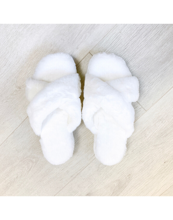 Lucy Cobb Footwear Paris Platform Slippers - White