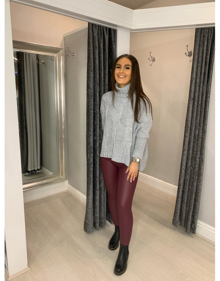 Lucy Cobb Claudia Cable Knit Jumper - Silver Grey