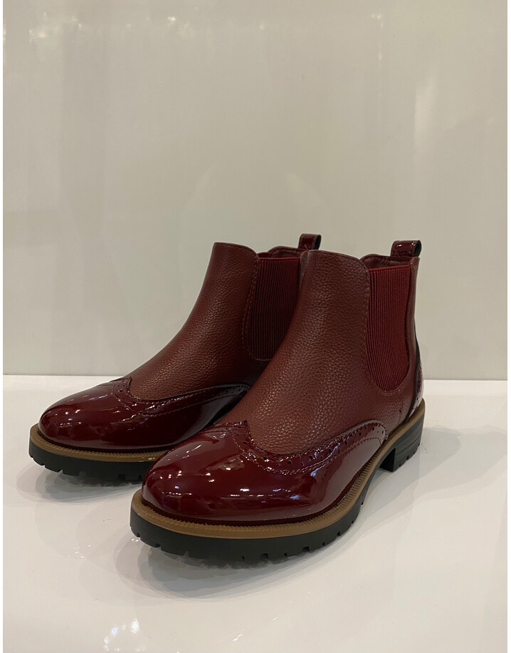 Lucy Cobb Footwear Brogue Ankle Boots - Burgundy