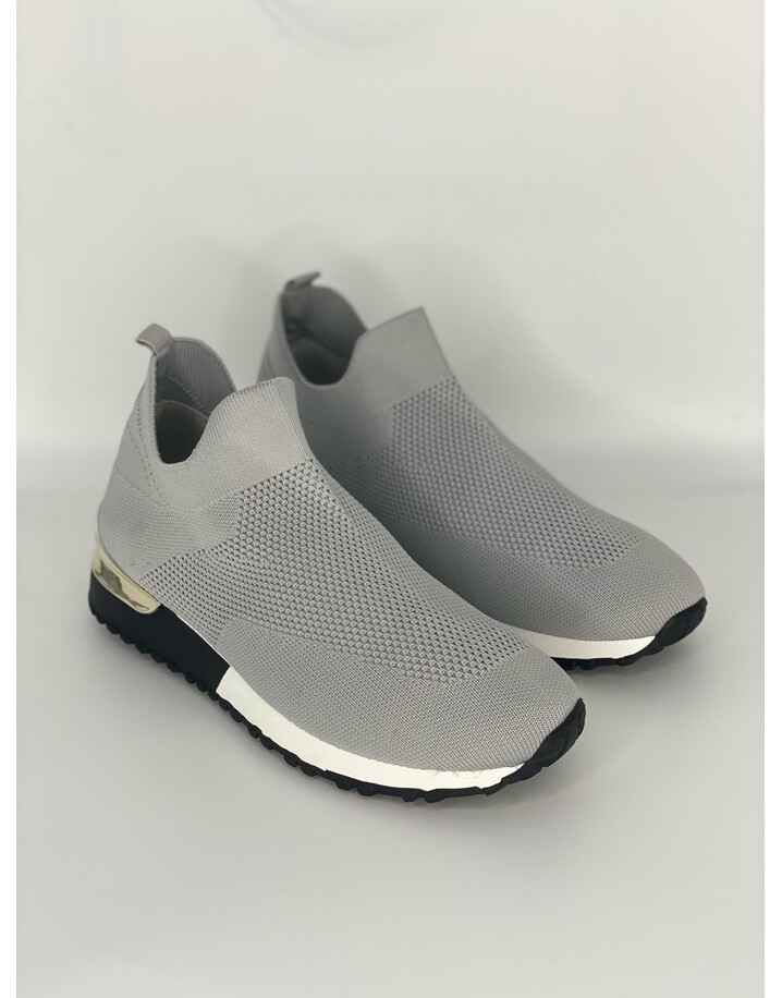 Lucy Cobb Footwear Sock Trainers - Silver Grey