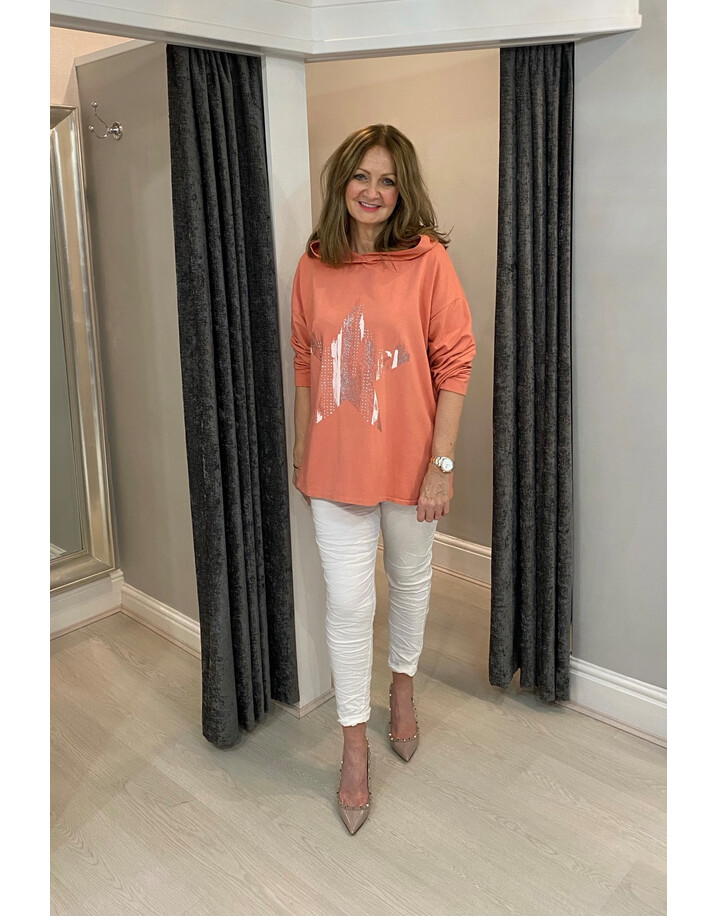 Lucy Cobb Gemma Star Hoodie - Peach