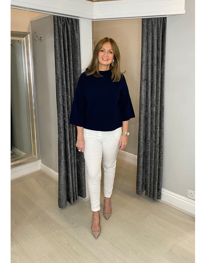 Lucy Cobb Bali Box Jumper  - Navy
