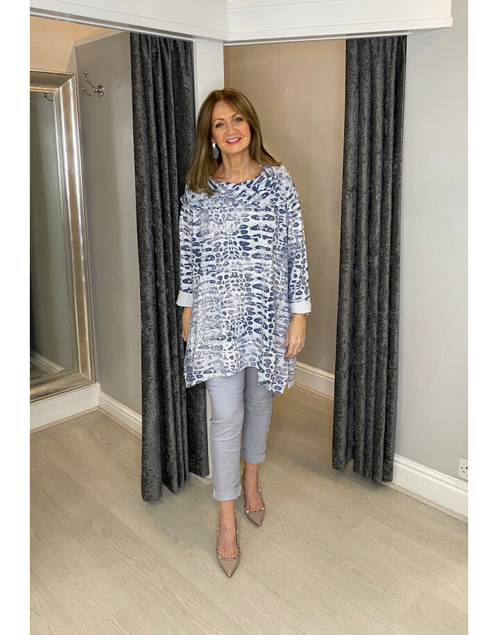 Lucy Cobb Medusa Cowl Tunic - Silver Grey