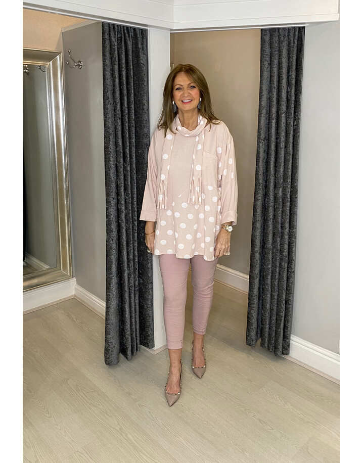 Lucy Cobb Poppie Polka Dot Top - Baby Pink