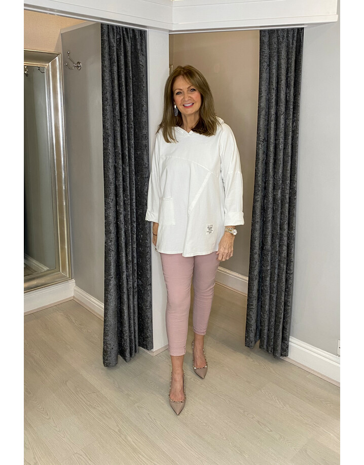 Lucy Cobb Della Hooded Sweatshirt - Ivory