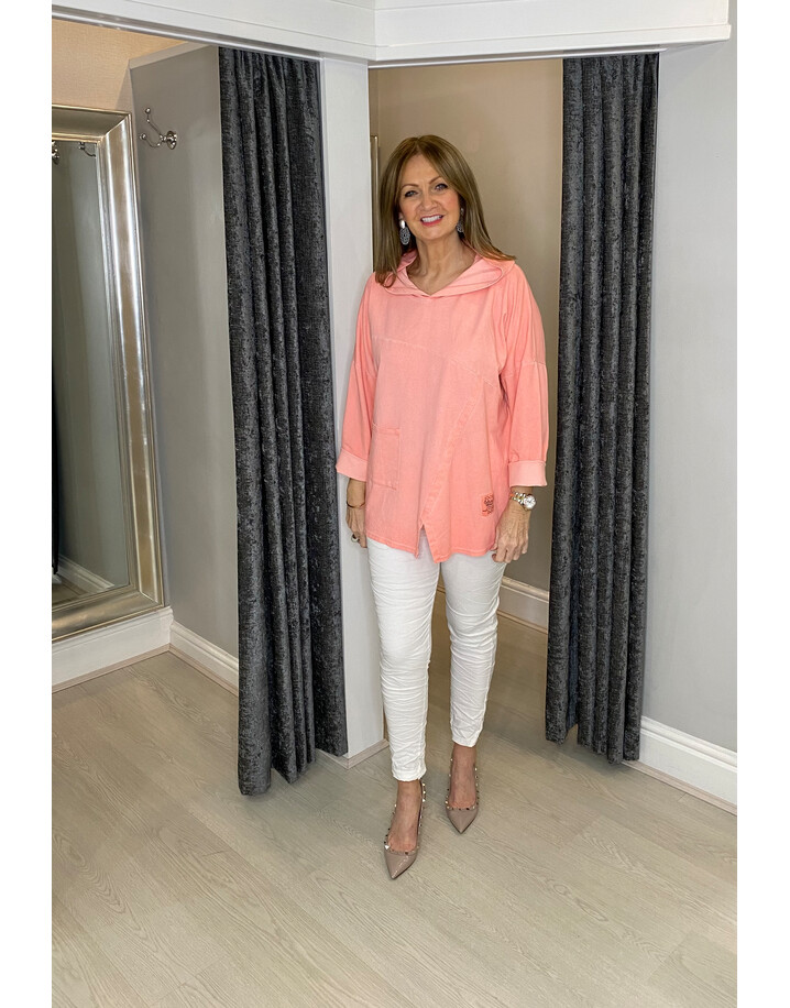 Lucy Cobb Della Hooded Sweatshirt - Peach