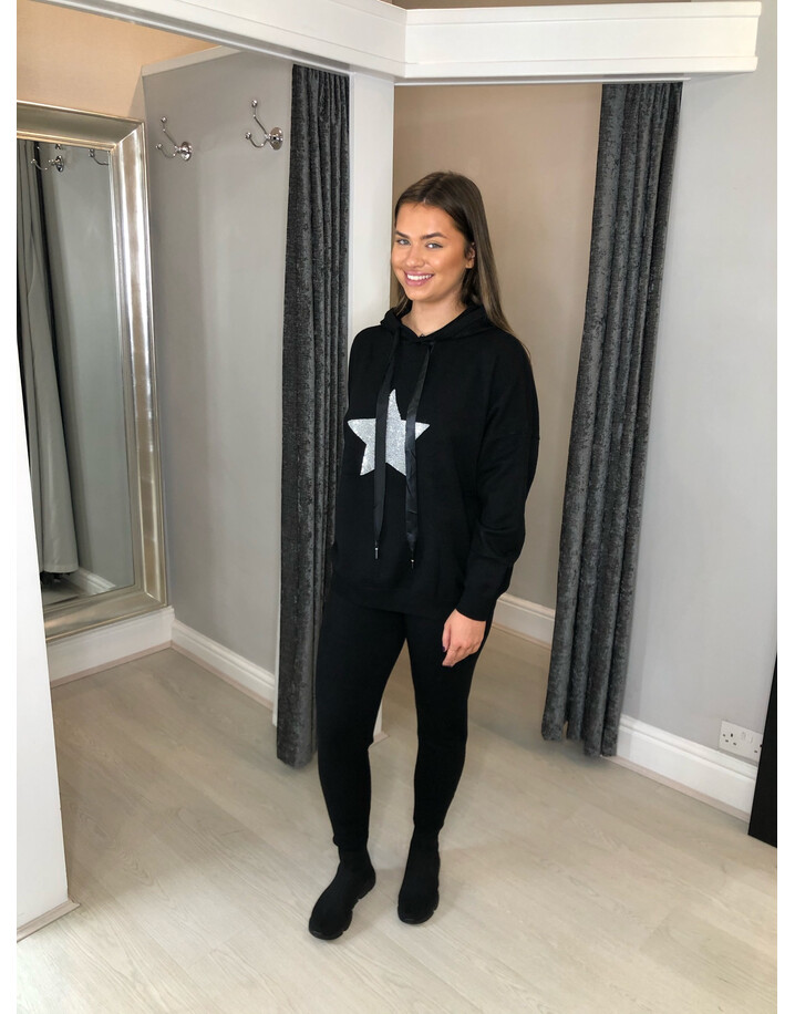 Lucy Cobb Kendal Knitted Loungewear Set - Black