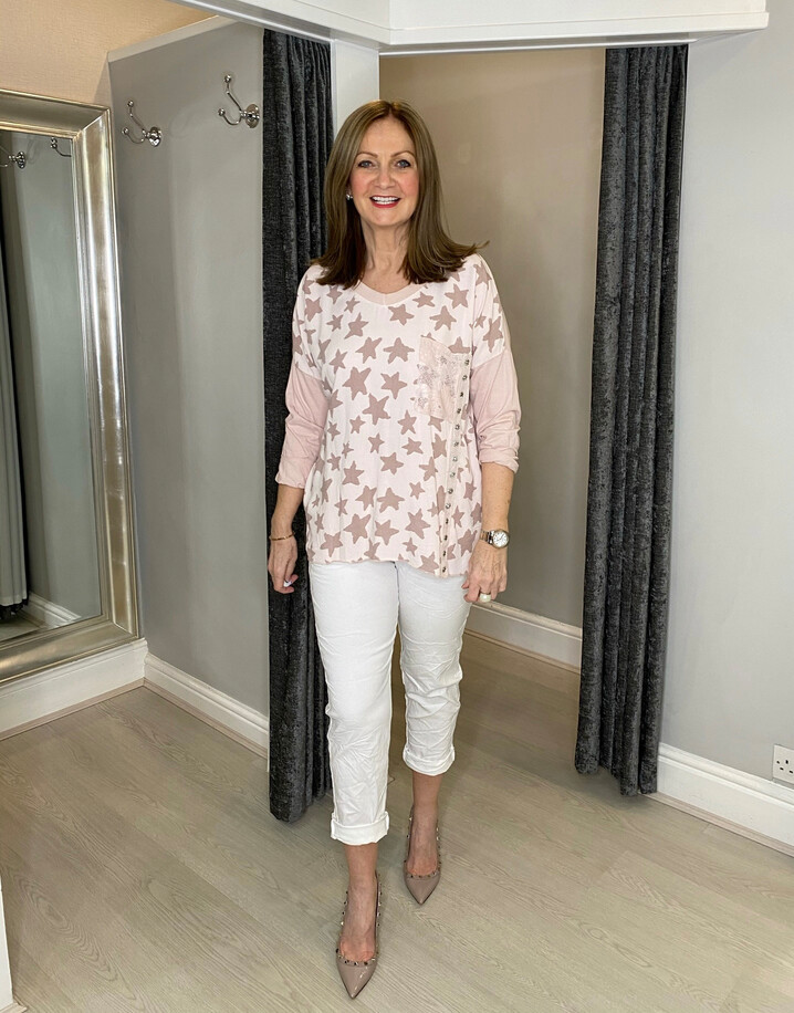 Lucy Cobb Comet Star Top - Baby Pink
