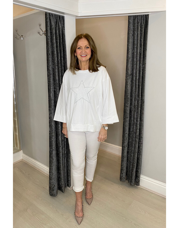 Lucy Cobb Sigma Star Top - White
