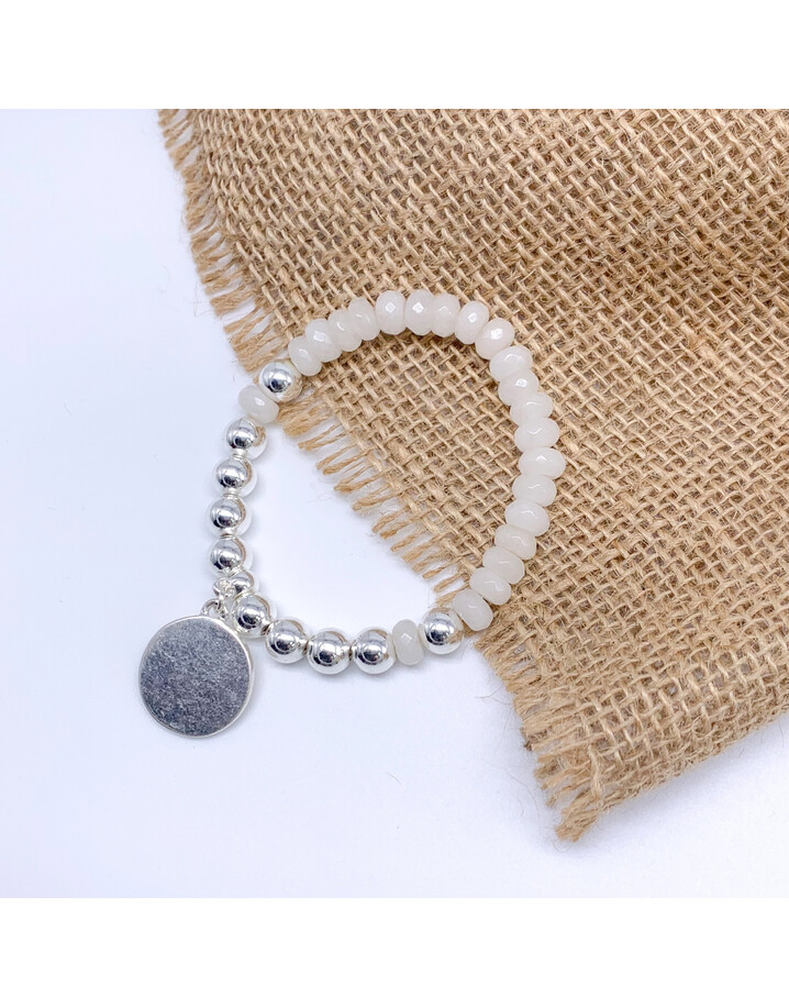 Lucy Cobb Jewellery Callie Circle Charm Bracelet - Silver