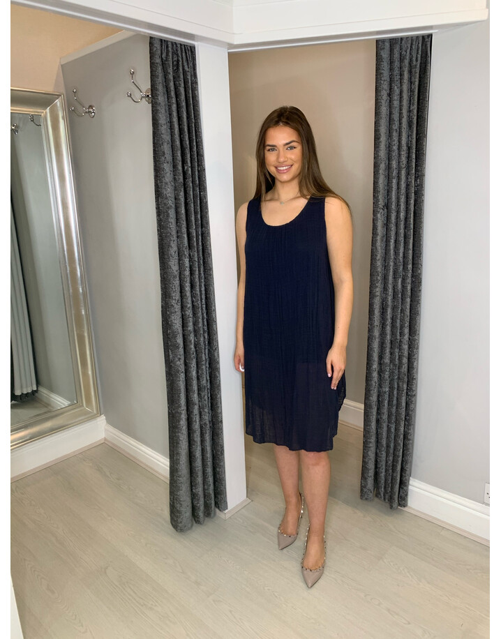 Lucy Cobb Brianna Basic Cotton Tunic - Navy