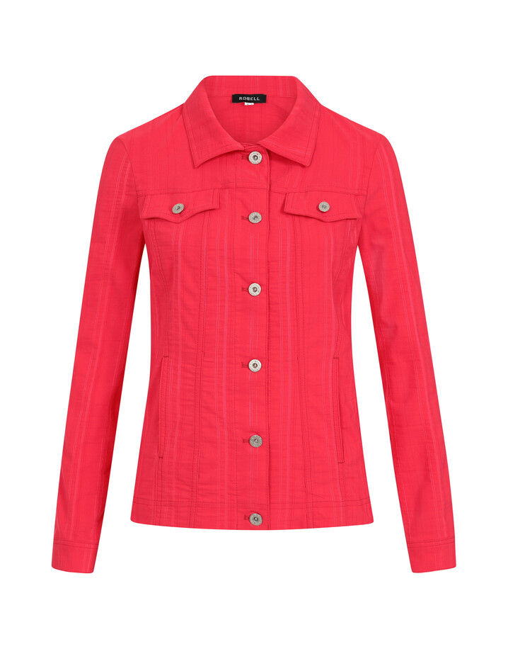 Robell Seersucker Happy Jacket - Raspberry
