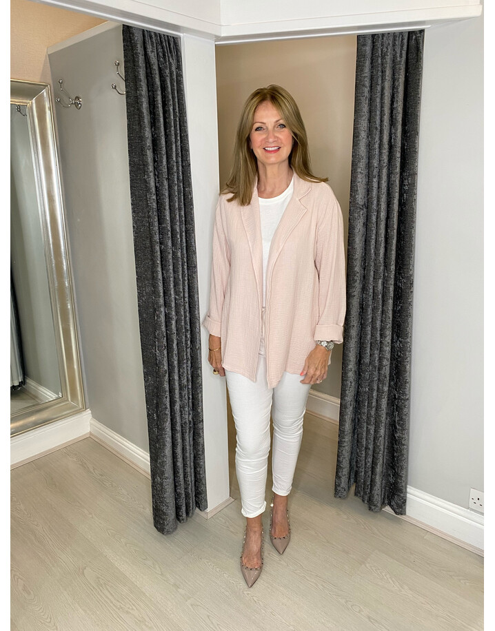 Lucy Cobb Scarlett Cheesecloth Jacket - Baby Pink