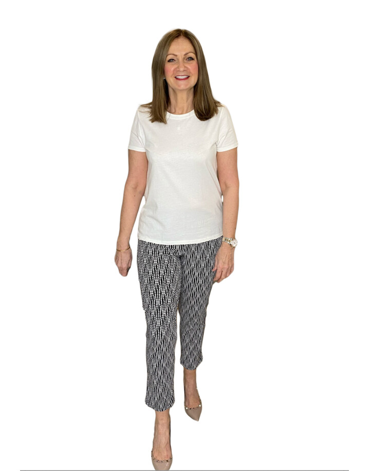Robell Bella 09 Polka Dot Trousers - Black