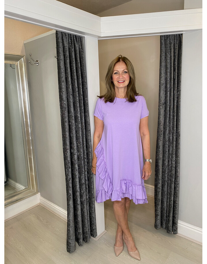 Lucy Cobb Ella Frill Dress  - Lilac