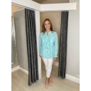 Rhea Ruffle Blouse - Mint