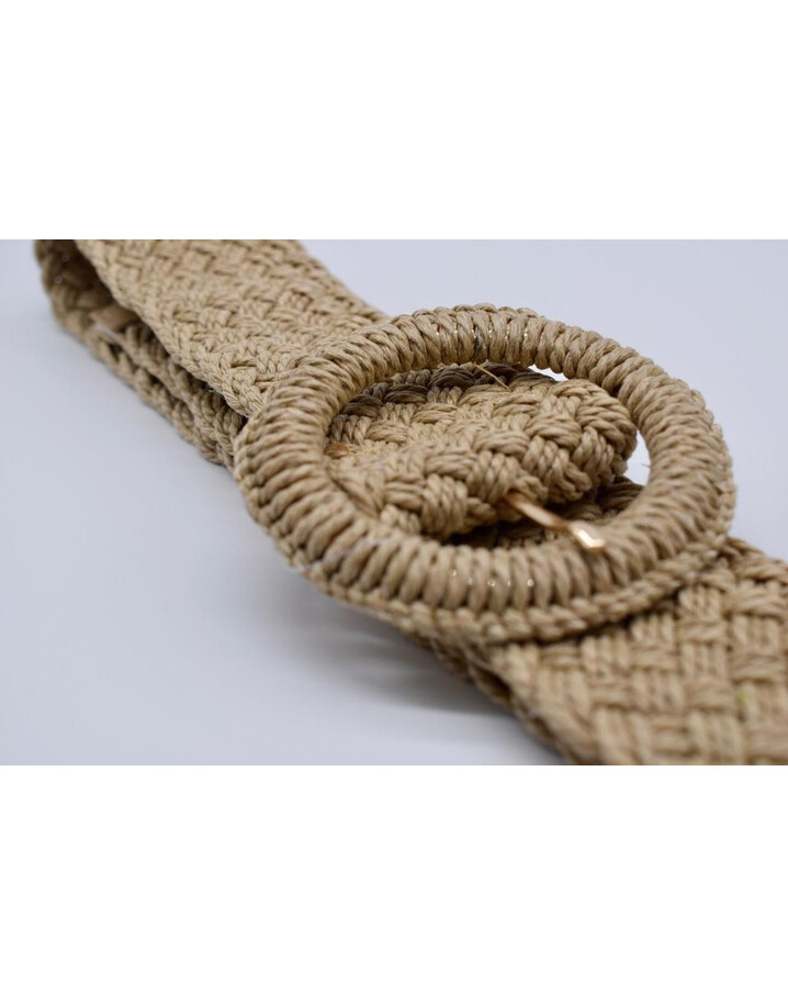 Lucy Cobb Accessories Weave Belt - Stone