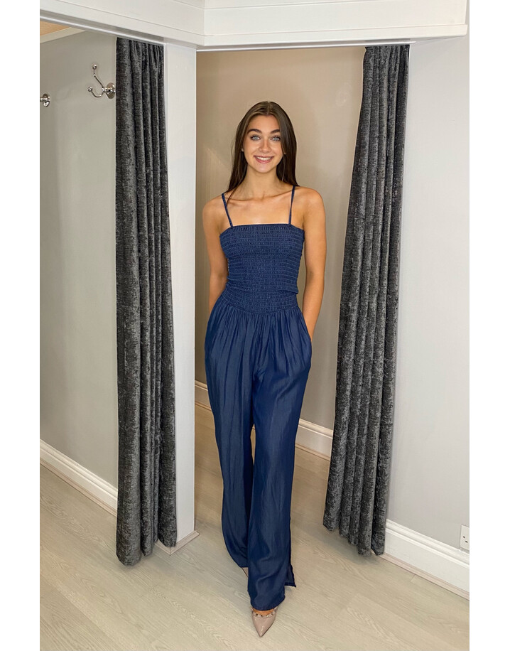 Lucy Cobb Cora Bandeau Jumpsuit - Dark Denim