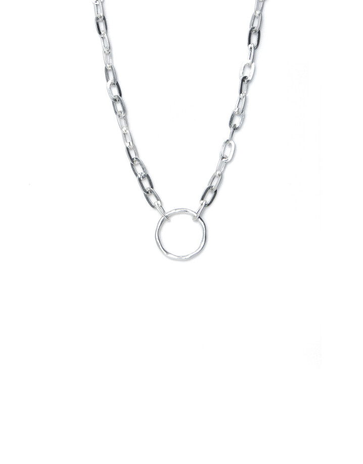 Lucy Cobb Jewellery  Circle Chain Necklace 1261 - Silver