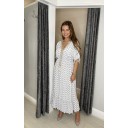 Maya Tassel Midi Dress - Silver