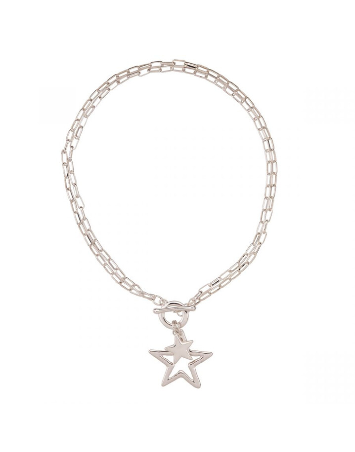 Lucy Cobb Jewellery Eternal Star Chain-Link Necklace - Silver