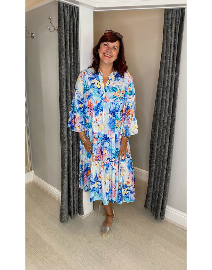 Lucy Cobb Gina Tiered Maxi Dress - Floral