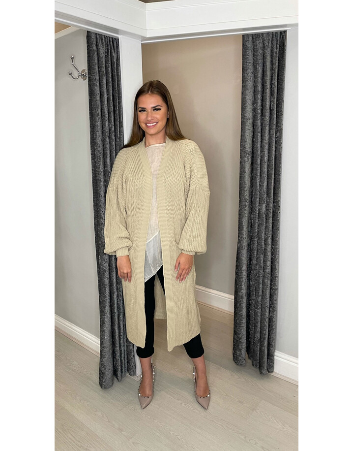 Lucy Cobb Calli Chunky Knit Cardigan - Camel
