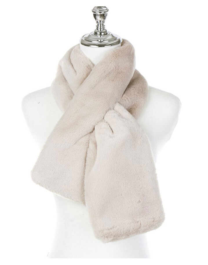 Park Lane Faye Faux Fur Scarf - Stone