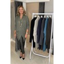 Timah Plain Crossover Tunic - Navy