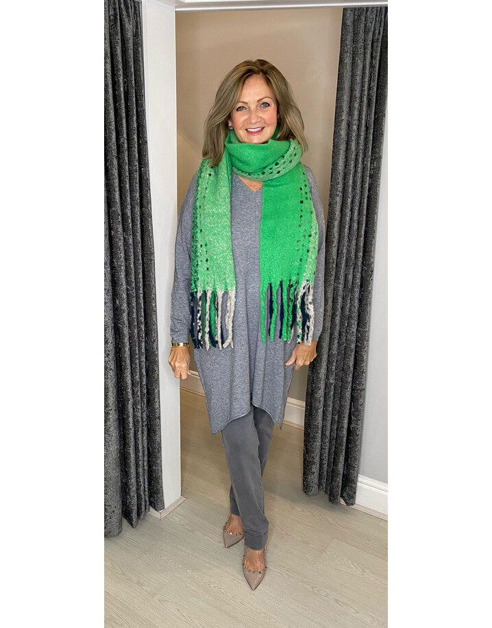 Lucy Cobb Accessories Betsy Boucle Scarf - Green