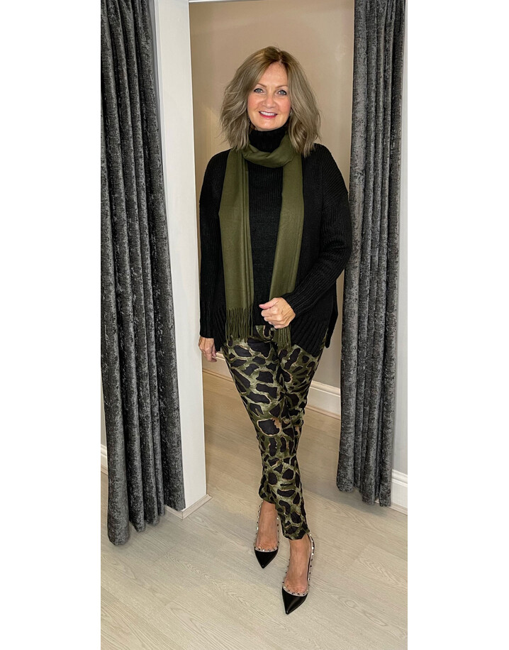 Park Lane Perla Pashmina Scarf - Olive