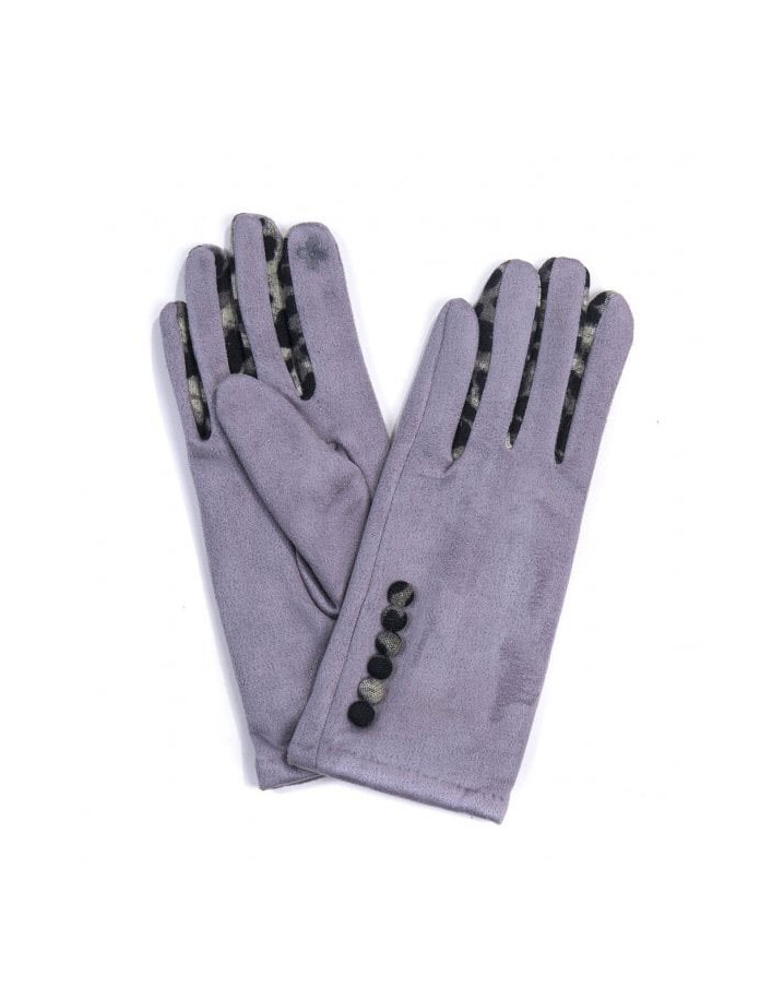 Lucy Cobb Accessories Belle Button Gloves - Charcoal