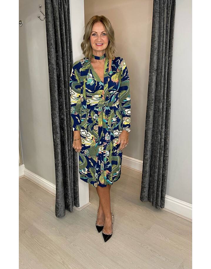 Onjenu Blair Dress - Dragon Khaki