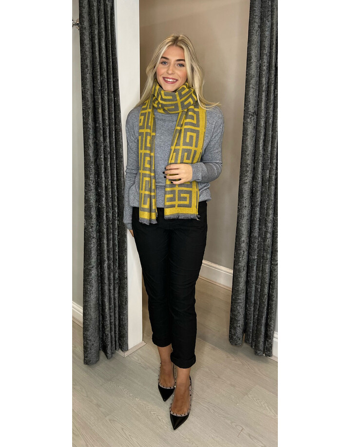 Lucy Cobb Freja Cashmere Scarf - Mustard
