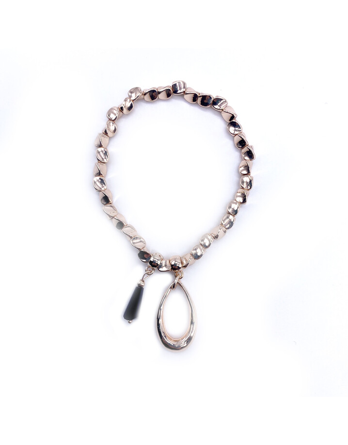 Lucy Cobb Jewellery Oval Beaded Bracelet - Gold