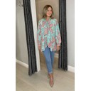 Pattie Pussy Bow Blouse  - Mint