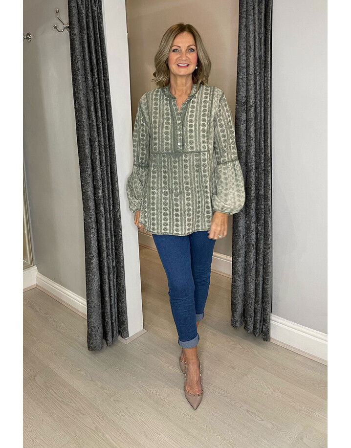Lucy Cobb Clare Crochet Shirt - Khaki