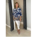 Perrie Pussy Bow Blouse - Navy