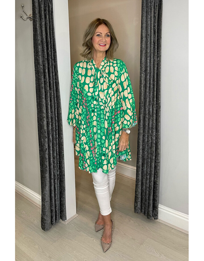 Lucy Cobb Harmony Pussy Bow Blouse - Emerald