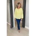 Chloe Crochet Blouse - Lemon