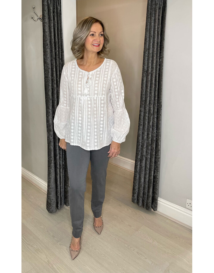 Lucy Cobb Chloe Crochet Blouse - White