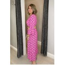 Maya Mosaic Midi Dress - Fuchsia - Alternative 1