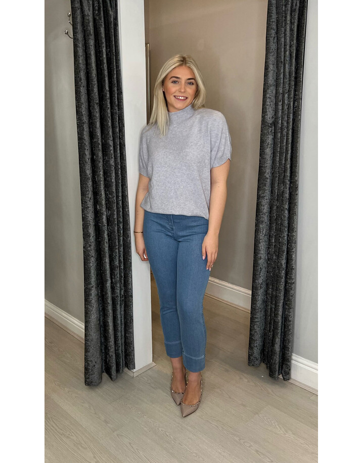 Lucy Cobb Carla Cropped Jumper  - Silver