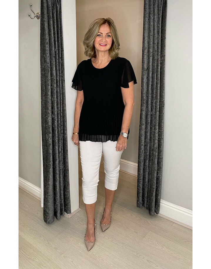 Lucy Cobb Penelope Pleated Blouse  - Black