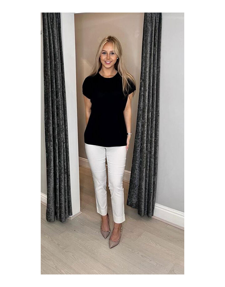 Oui Sleeveless Knit Jumper - Black